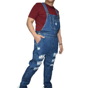 Overol Jean Rasgado Clásico de Hombre - Azul